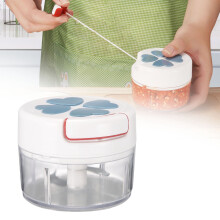 Garlic Crusher Detachable Stainless Manual Meat Garlic Grinder Kitchen, Blue