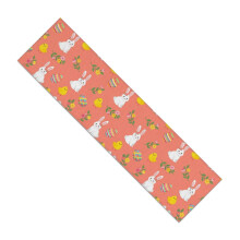 Chemin de table à motif corail Pâques et œufs, décoration de table pour la cuisine et les fêtes à la maison, 33 x 122 cm, résistant à la