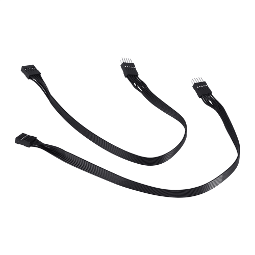 Quaqdae2Pcs Μητρική Κάρτα HD Audio 9Pin Καλώδιο Προέκτασης Αρσενικό σε Θηλυκό για PC DIY Μαύρο 2