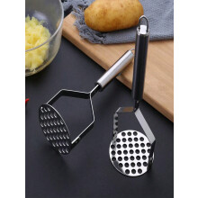 2pcs Stainless Steel Potato Masher Home Mashed Potato Ricer Kitchen Tool Yam Sweet Potato Manual Multi Function Masher