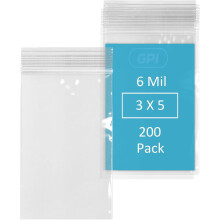 Průhledné znovu uzavíratelné sáčky na zip 3"x5" 6Mil 200 kusů