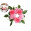 Kunstig blomsterkrans med roselysringer til bordet 1