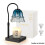 Blomsterlysvarmerlampe med glasliljedesign, 2 pærer, 1