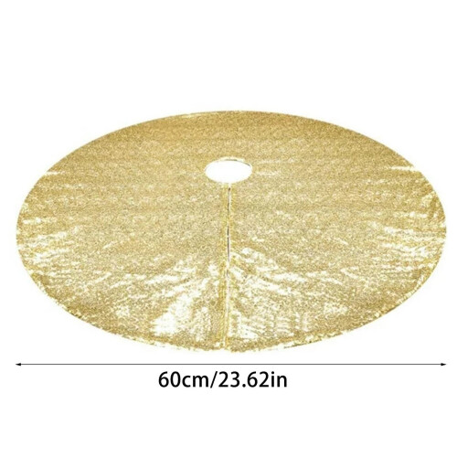 Jupe de sapin à paillettes dorées 76 cm 2
