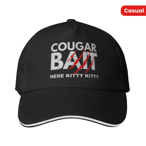Αστείο καπέλο για το Halloween: Ρυθμιζόμενο καπέλο Cougar Bait Trucker, μαύρο πολυεστέρα με 1