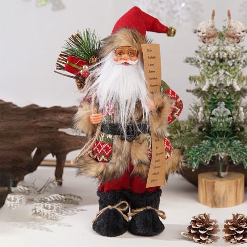 Estatueta de Papai Noel para decoração de Natal, 30 cm (12 polegadas) 1