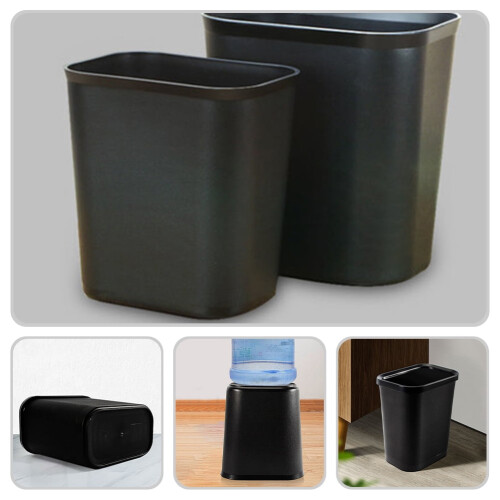 1Pack Rectangular Trash Can Portable Wastebasket for Bathroom Friends Home Use 2
