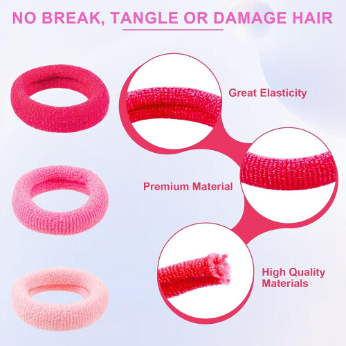 Gomas para el cabello de algodón multicolor, 350 unidades 2