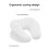 Memory Foam U-formet salonpude lysegrå 5
