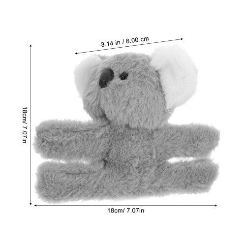 Γκρι βελούδινο βραχιόλι χαστουκιών Koala με μαλακό ρυθμιζόμενο ζωάκι για πάρτι 1