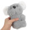 Γκρι βελούδινο βραχιόλι χαστουκιών Koala με μαλακό ρυθμιζόμενο ζωάκι για πάρτι 5