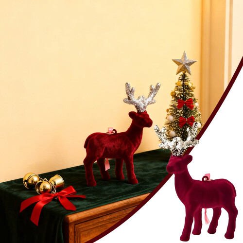 Set di statuine decorative natalizie a forma di renna 1