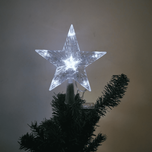 3D Lighted Christmas Tree Topper Star Gold USB Adjustable 1