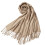 Écharpe Pashmina pour femme, châle doux et uni marron à franges 6
