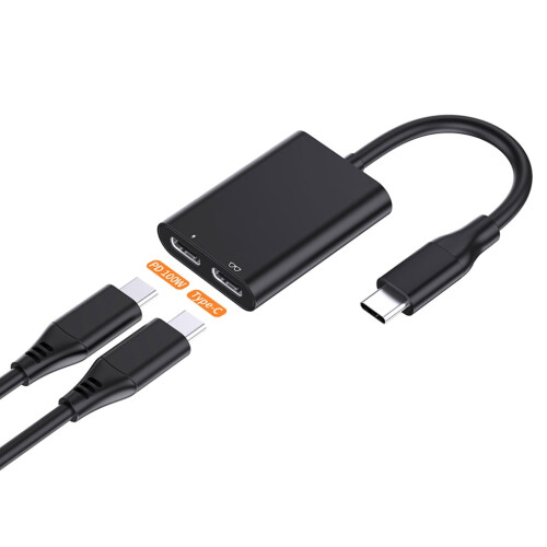 2 in 1 USB C Hubs Docking Station PD 100W & Data Transfer Multiport Adapter 2