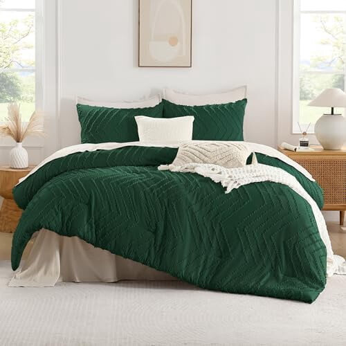 Komplet pościeli Emerald Green Queen Boho Forest 3-częściowy 1