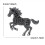 Broche cheval en alliage coloré, 4,4 x 4,6 cm 4
