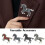 Broche cheval en alliage coloré, 4,4 x 4,6 cm 5