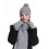 Set da donna composto da cappello, sciarpa e guanti in lana 2