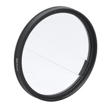 Filtro split diopter a doppia divisione da 62 mm vetro argentato