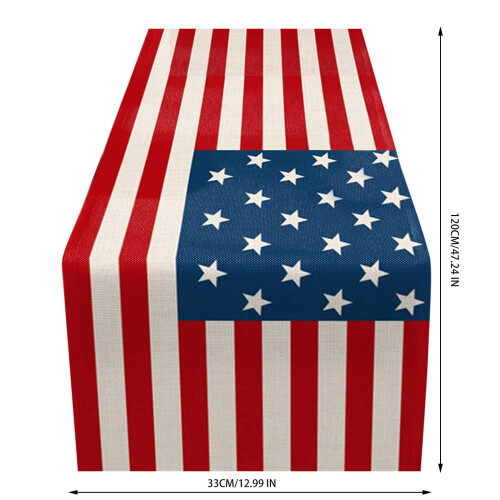 4. juli bordløber – amerikansk flag tryk, 2