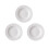 3 Pc Plastic Plates Round 8.7 Inch Dinner Plates White Stackable Reusable Straw Hat Plate 3