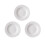 3 Pc Plastic Plates Round 8.7 Inch Dinner Plates White Stackable Reusable Straw Hat Plate 5