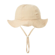 Toddler Adjustable Wide Brim Bucket Hat – Comfortable & Stylish Khaki Kids Hat for Boys & Girls, One Size, Compatible with Outdoor Activities