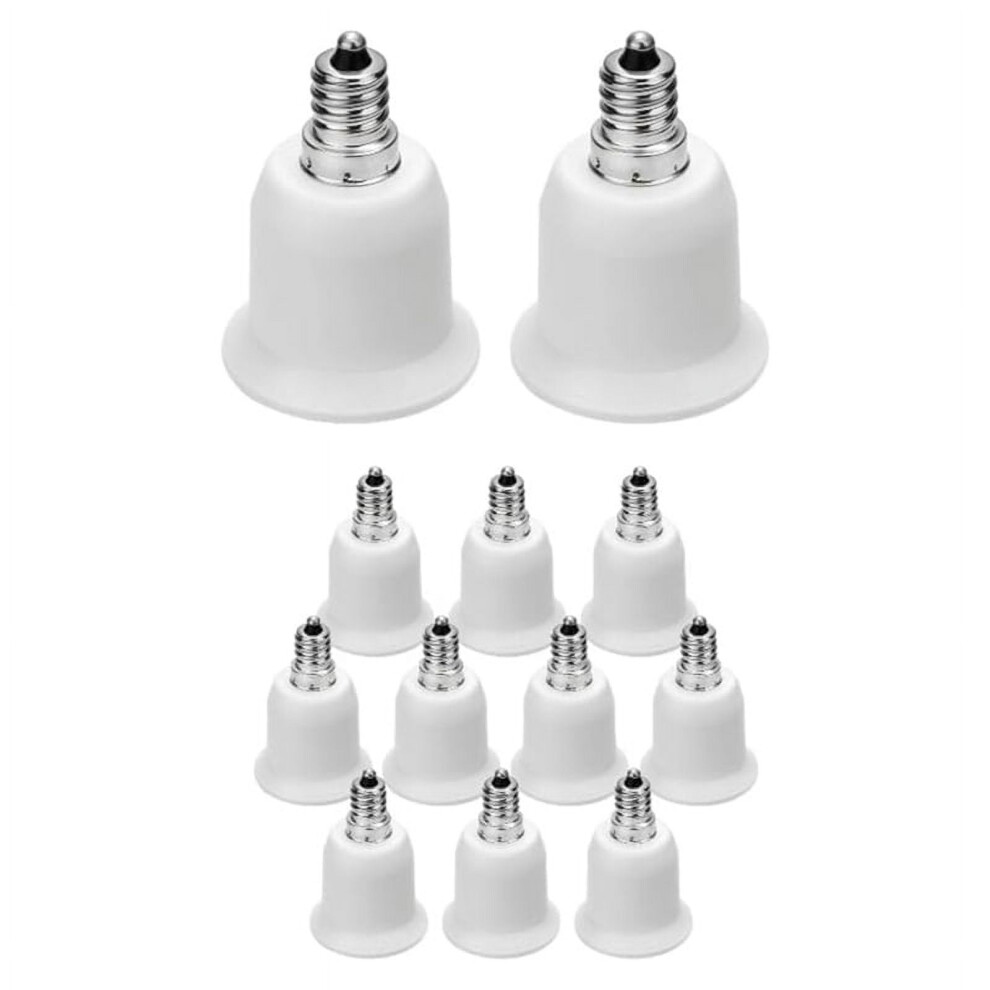12 Pack E12 To E26 Adapter Socket Medium Base E27 Converter Chandelier Light 9313598107077