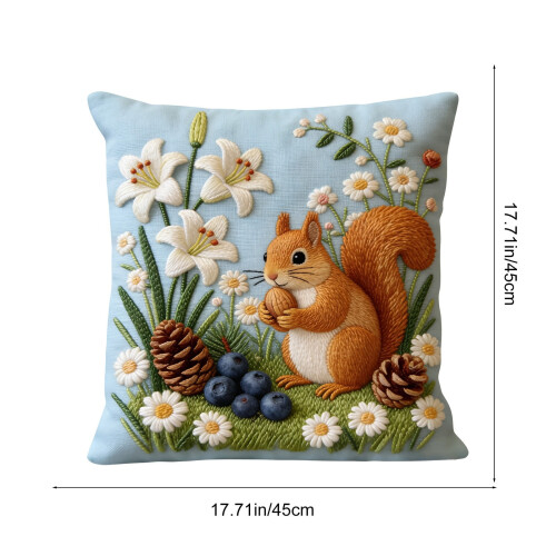 Capa de almofada de 18 polegadas com bordado delicado e acabamento em velcro, ideal para sofá, quarto, sala de estar e decoração de casa. 2