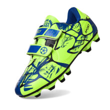 Kids Unisex Football Boots, Green, Size 28–38 – Outdoor Soccer Cleats Compatible with Field Sports