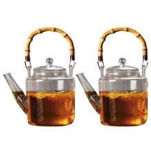 Bule de chá de vidro com infusor e tampa, 1365 ml (46 oz), 2 peças