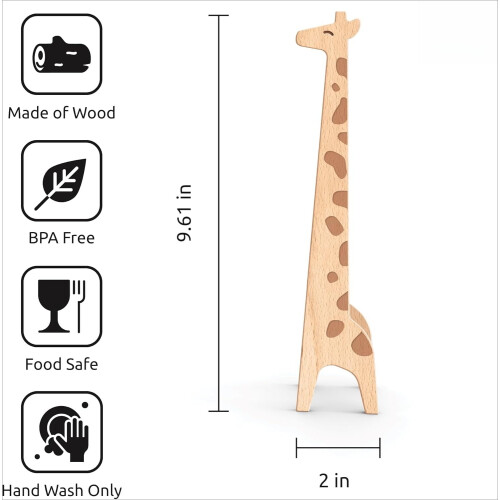 Λαβίδα τοστιέρας Jerry the Giraffe – Ξύλινες λαβίδες πολλαπλών χρήσεων για μαγείρεμα, 1