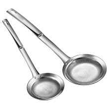 Cuchara espumadera de acero inoxidable, utensilio de cocina, 2 unidades