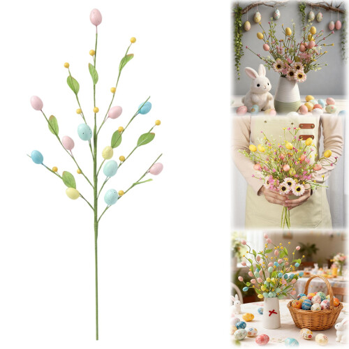 Kunstig vase midtpunkt for påskeeggblomster, 12 stk