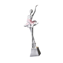 Scultura di ballerina in resina, decorazione realizzata a mano