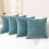 Capas de almofada decorativas em chenille azul-fumaça, pacote com 45x45 cm (18x18 polegadas) 1