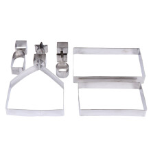 Kit de pâtisserie OULII pour maison en pain d'épice avec emporte-pièces en acier inoxydable - Ensemble complet pour réaliser de délicieuses