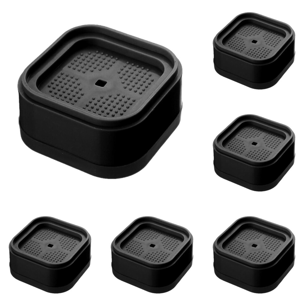 8-Pack 2.36" Heavy-Duty Stackable Furniture Risers, Black Â Compatible With Most Beds & Desks 9450273956831