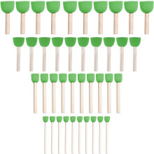 40 Pcs Assorted Size Round Sponges Brush Set, 4 Size DIY Paint Tools for Kids – Green