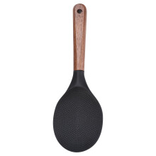 Espátula de arroz de silicone com cabo de madeira (1 unidade)