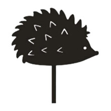 Iron Hedgehog Silhouette Stake Rustic Metal 1 Piece