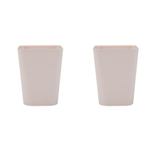 Trash Can, Small Trash Can for Bathroom, Square Trash Bin Wastebasket for Bathroom Bedroom Kitchen Countertop Under Sink (7.48x9.13 Inch)