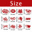 Glitter Red Valentine Cupcake Toppers 24 pcs 3