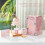 Duftkerzenlampe mit rosa Blumenmuster 5