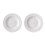 Round Plastic Plates 8.7 Inch 2 Pc Dinner Plates Reusable Stackable White Straw Hat Plate 3