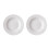 Round Plastic Plates 8.7 Inch 2 Pc Dinner Plates Reusable Stackable White Straw Hat Plate 4