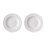 Round Plastic Plates 8.7 Inch 2 Pc Dinner Plates Reusable Stackable White Straw Hat Plate 5