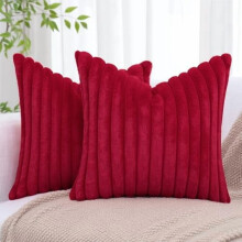 Vianočné obliečky na vankúše z umelej kožušiny 16x16 palcov, sada 2 kusov