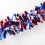 Red White Blue Star Tinsel Garland 1